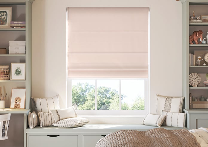 Saltaire, Rose Quartz - Motorised Roman Blind - Image 3